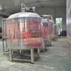2000L de cobre vermelho 3 navios a vapor aquecido automaticamente equipamentos de fabricação de cerveja de cervejaria na Suécia