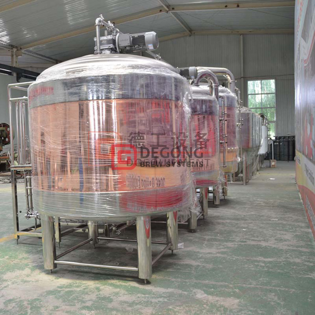 2000L de cobre vermelho 3 navios a vapor aquecido automaticamente equipamentos de fabricação de cerveja de cervejaria na Suécia