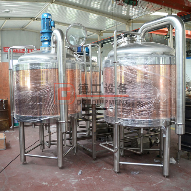7BBL Brewpub Usado Red Copper Beer Brewery Equipamentos com 3 navios Beer Brewhouse