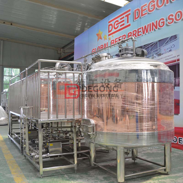 2000L de cobre vermelho 3 navios a vapor aquecido automaticamente equipamentos de fabricação de cerveja de cervejaria na Suécia