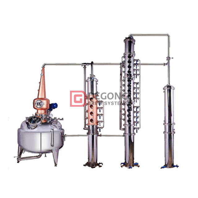 800L de gim cobre ainda coluna de equipamento de destilação personalizada fábrica de cerveja