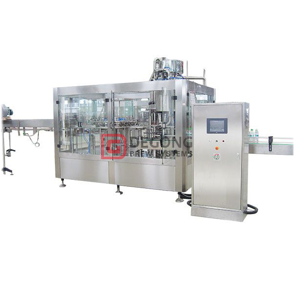 14-12-4 Máquina de engarrafamento automática de cerveja 3 em 1 sistema de enchimento e nivelamento e limpeza de garrafas de vidro