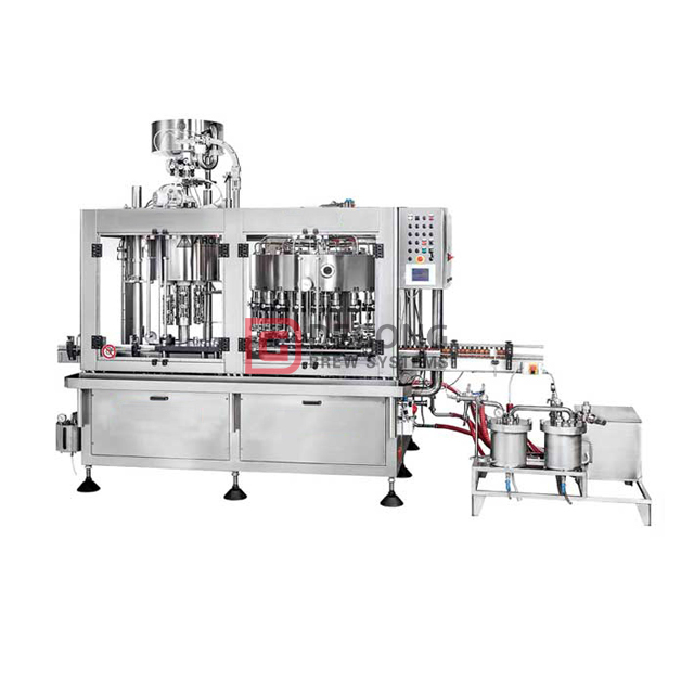 14-12-4 Máquina de engarrafamento automática de cerveja 3 em 1 sistema de enchimento e nivelamento e limpeza de garrafas de vidro