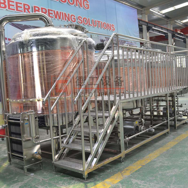 2000L restaurante utilizado Red Copper Commercial 3 navios Beer Brewhouse Brewing Equipamentos para venda