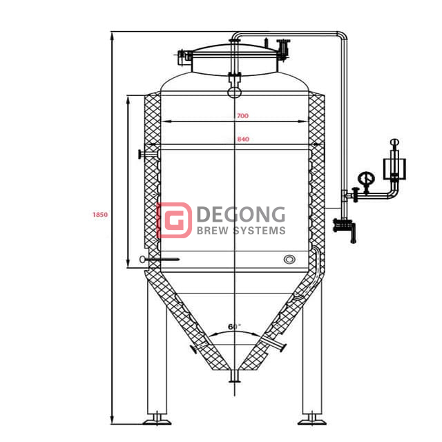 Unitank Manual de Embarcação de Fermentação 300L com dupla camisa para popularidade global da cerveja artesanal