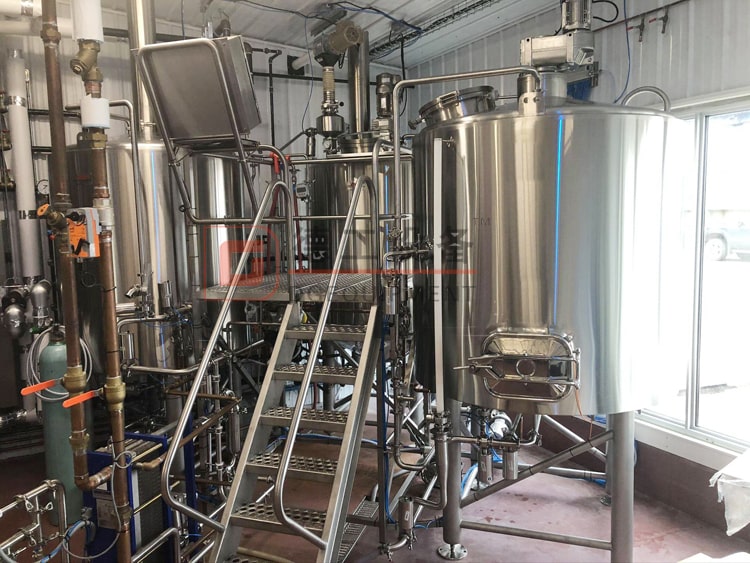 Cervejaria de cerveja de 3 navios: Mash / lauter tank + Boiling tank + whirlpool tank