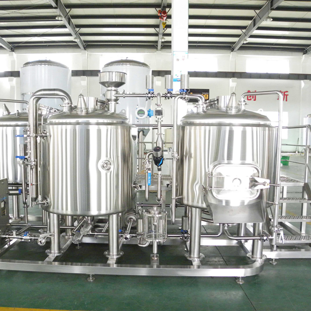 Sistema automatizado completo de cerveja artesanal 500L Equipamento de cozinha de cerveja de três potes com certificação PED