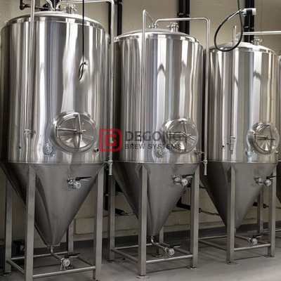 Tanque de fermentação de aço inoxidável comercial da cerveja do revestimento da ondulação 5BBL / tanque cônico cilíndrico